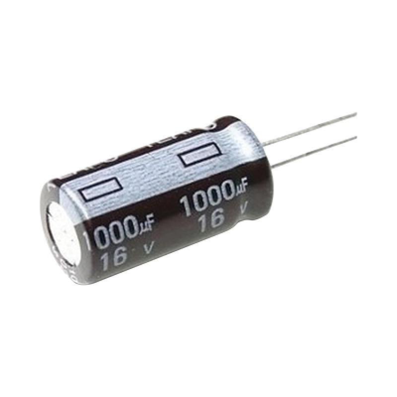 Capacitor Electrolítico de Aluminio Radial de 1000 Fd 16 Vcc 105 C 10 x 15 mm
