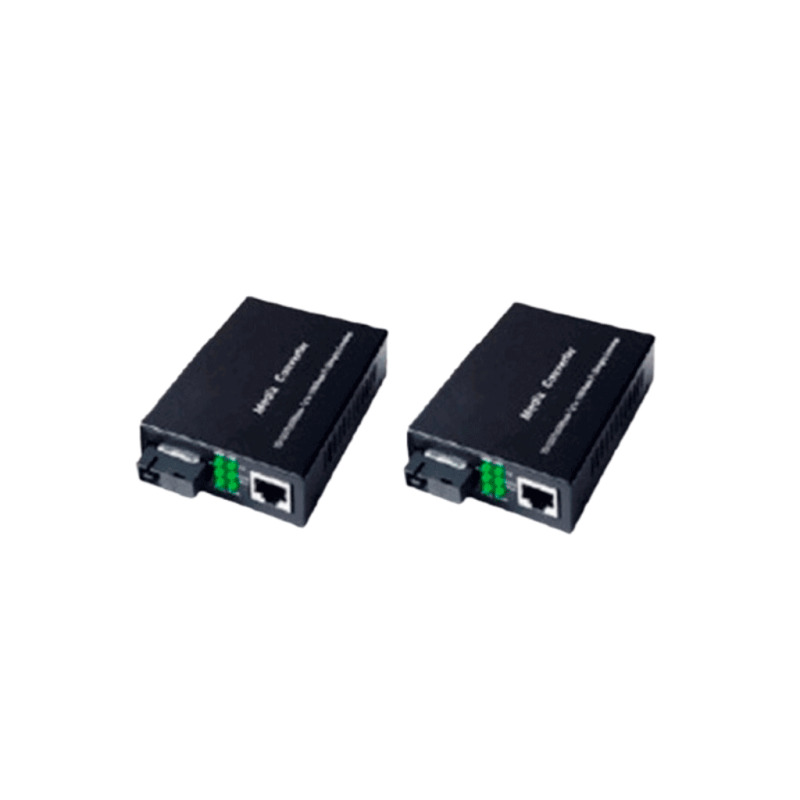 OEM - GMC11CS+GMC112CS -  Par de convertidores multimedos VDM Monomodo, 1 puerto RJ45 10/100/1000, 1 puerto SC/UPC, hasta 20KM /