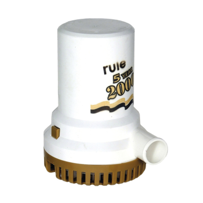 Bomba sumergible de achique serie gold de 2000 galones por hora a 12 Volts de corriente directa