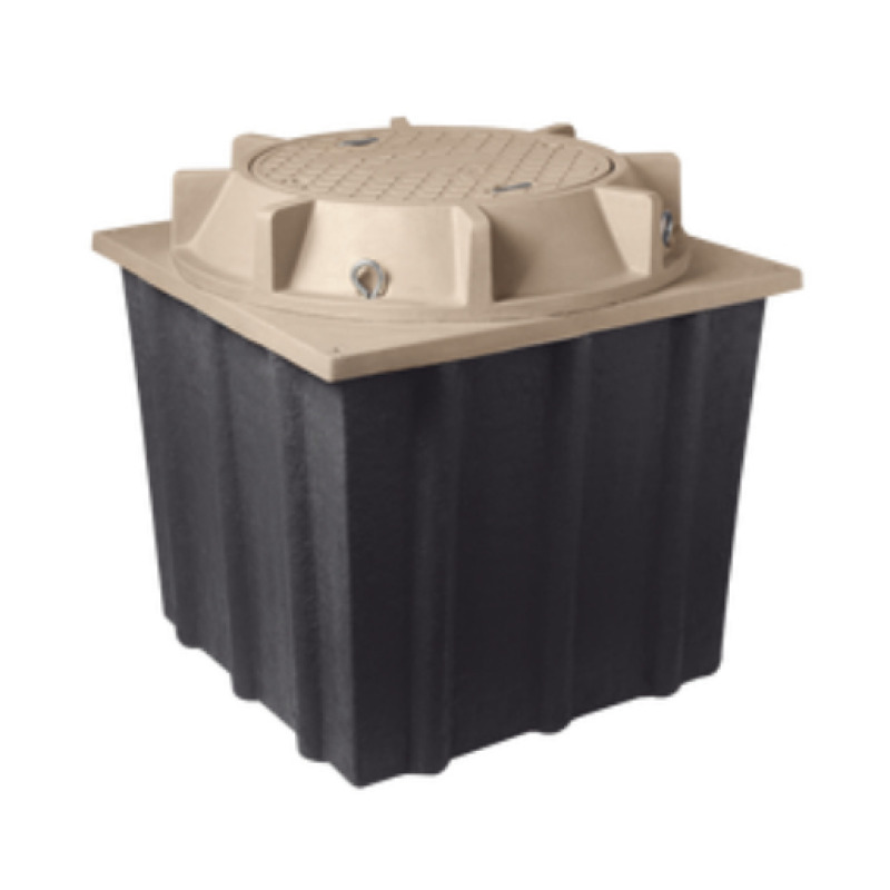 Registro Manhole con tapa de concreto polimérico 4 ft x 4 ft x 4 ft Resistencia 20 Toneladas Uso Vehicular Pesado