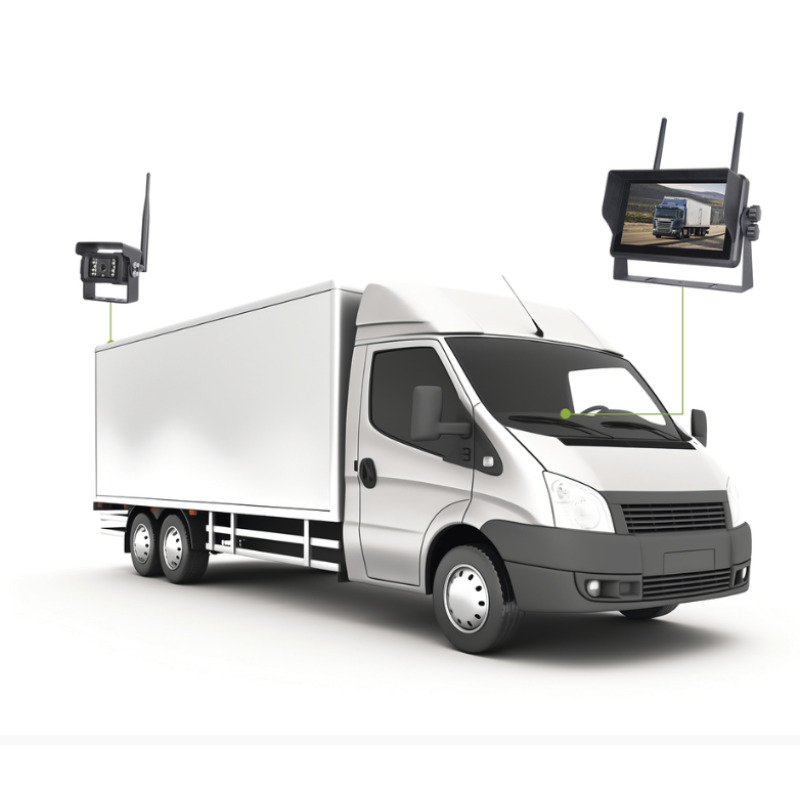 Sistema Profesional Inalámbrico de Cámara de Reversa Infrarroja y Monitor Touch de 7 para Vehículos de Trabajo y Montacargas image 14