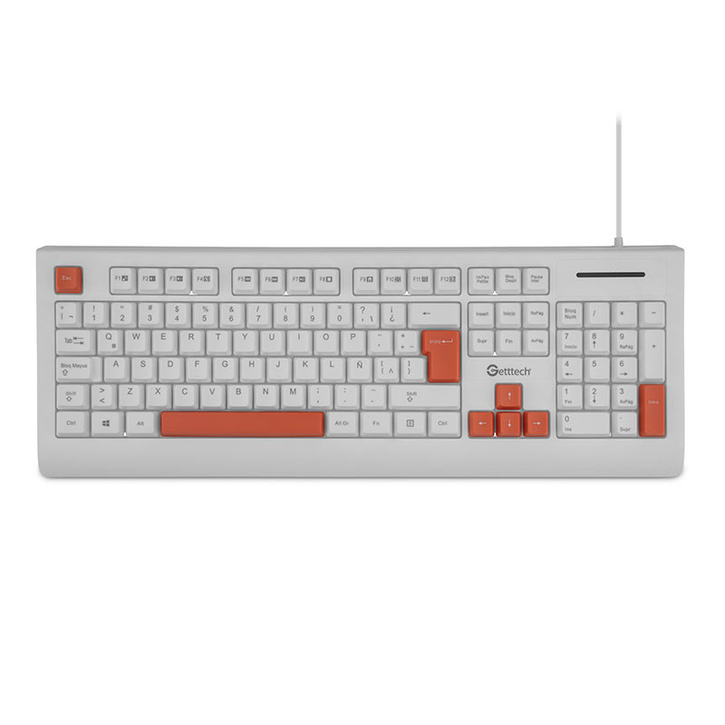 Getttech GGK-ESMWR-02-WH teclado Universal USB Blanco