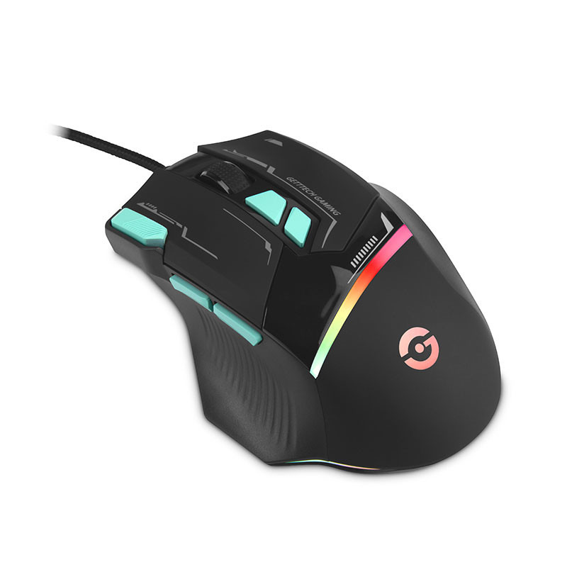 Getttech GPM-RGBWR-G1-BK ratón Juego Diestro USB tipo A 7200 DPI image 5