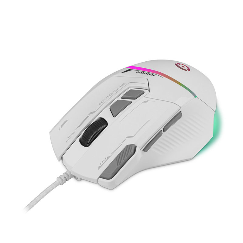 Getttech GPM-RGBWR-G1-WH ratón Juego Diestro USB tipo A 7200 DPI image 4