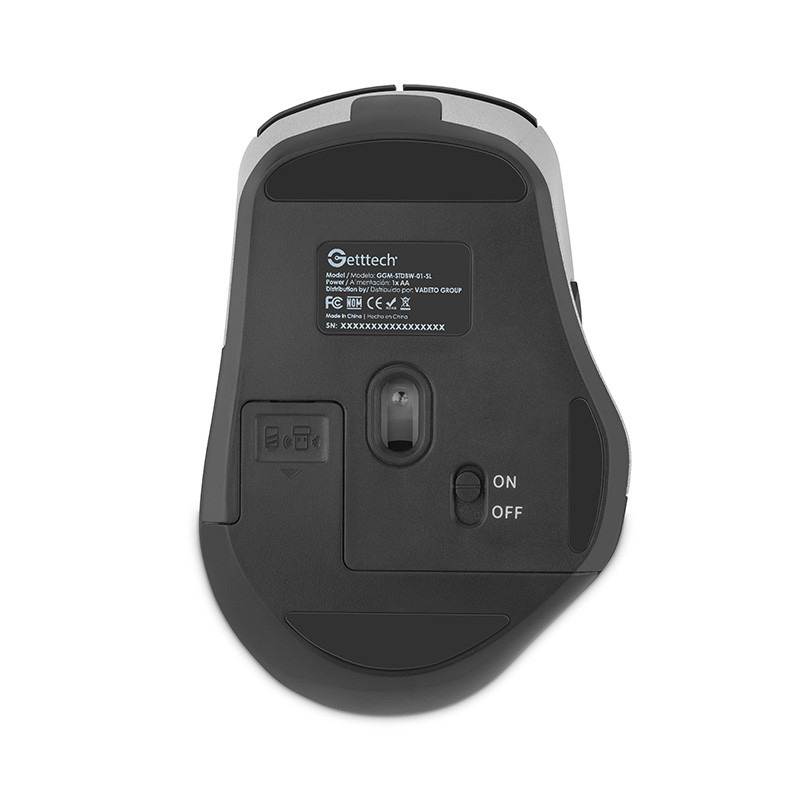 Getttech GGM-STDBW-01-SL ratón Oficina Diestro RF inalámbrico + bluetooth 7200 DPI image 3