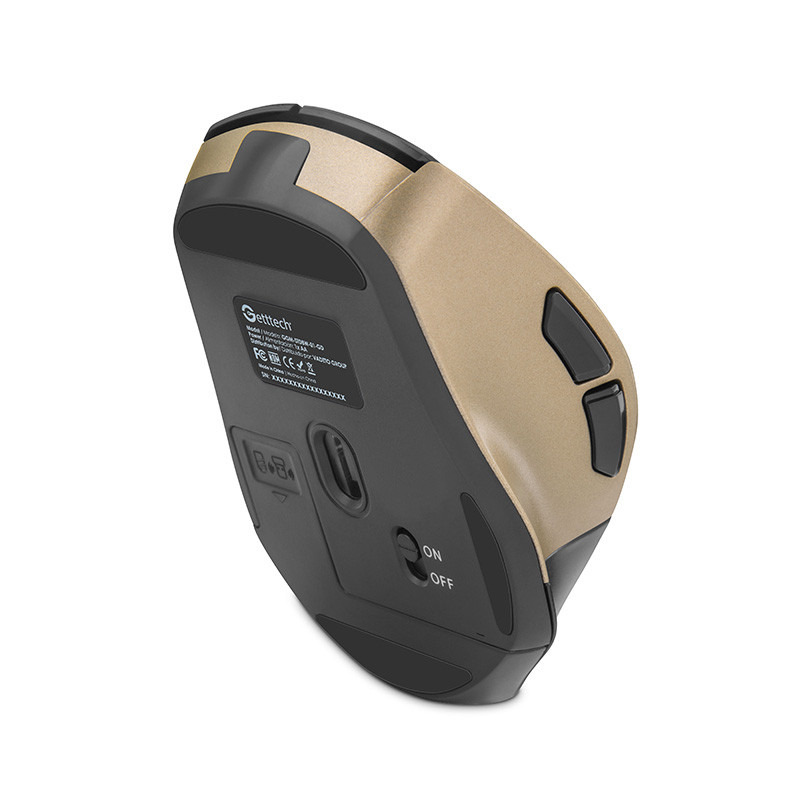 Getttech GGM-STDBW-01-GD ratón Oficina Diestro RF inalámbrico + bluetooth 7200 DPI image 3