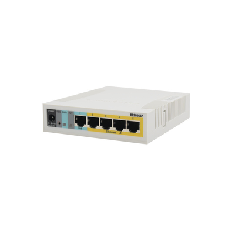 RB260GSP Switch Mikrotik 5 puertos PoE Pasivo 1in/4out Gigabit Ethernet y 1 SFP