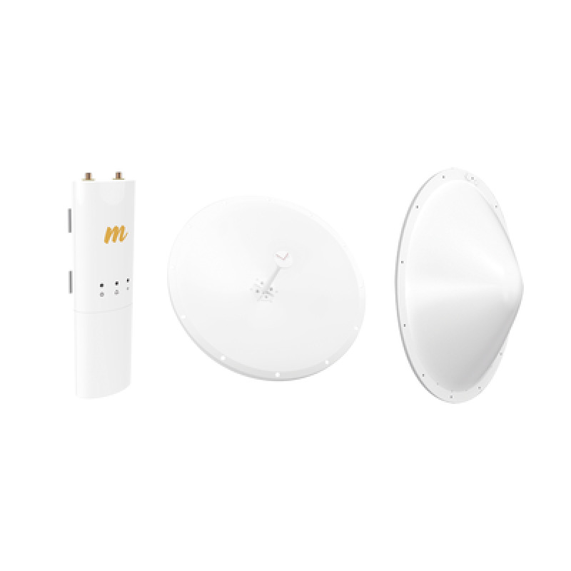 Kit de radio C5C con Antena de 28dBi Frecuencia 4965 GHz para hasta 20 km Radomo PoE y Jumpers Incluidos