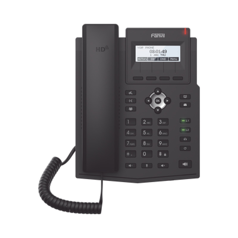 Teléfono IP empresarial para 2 lineas SIP con pantalla LCD Códec Opus conferencia de 3 vías PoE image 2