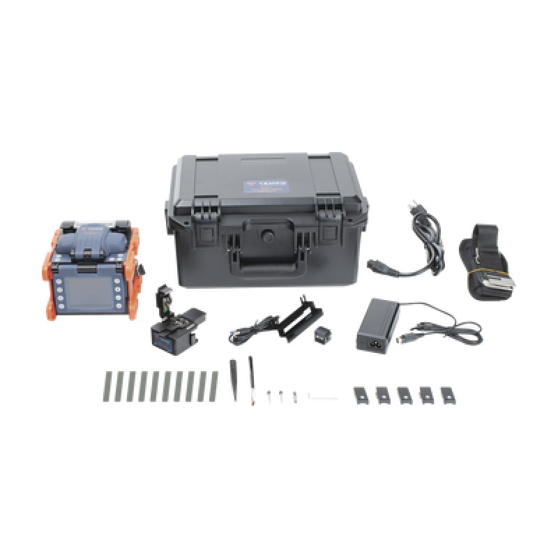 Fusionadora de Fibra Óptica de Alineación Activa por Revestimiento con 4 Motores con Perdida Típica SM 002 dB MM 004 dB con Pantalla Touch image 3