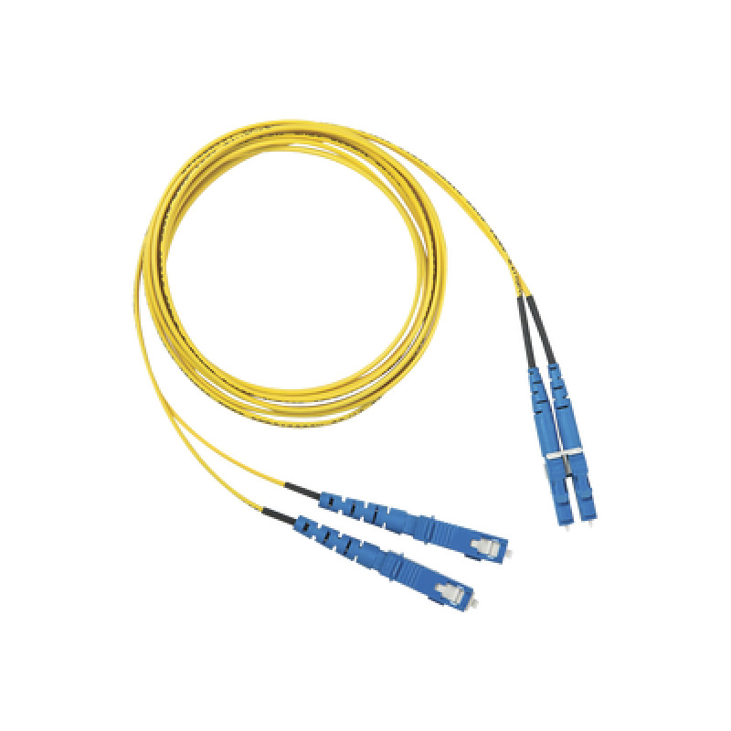 Jumper de Fibra Optica Monomodo 9/125 OS2 LCSC Duplex OFNR Riser Color Amarillo 10 Metros image 2