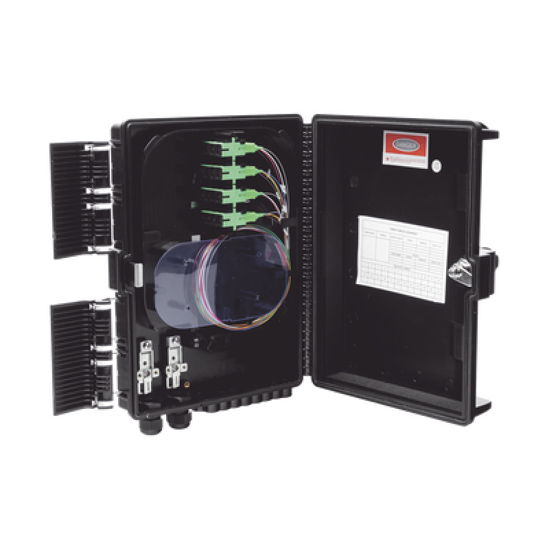 Cierre de Empalme para 24 fusiones de fibra óptica Interior/Exterior con 16 acopladores SC/APC y splitter 1x16 SC/APC Incluido IP65