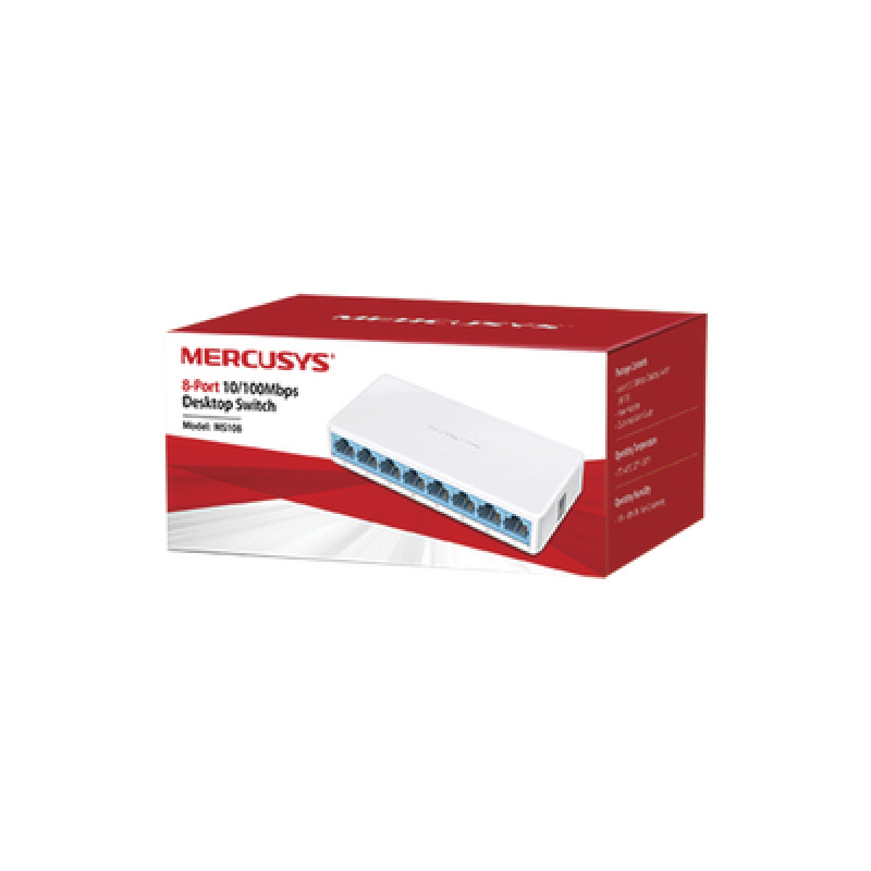 Switch NO Administrable / Para escritorio / 8 puertos 10/100 Mbps / Diseño Compacto / Plug and Play image 2