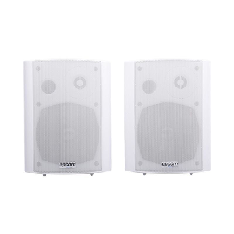 Altavoces Amplificada de Montaje en Pared 515 | RMS 20W8ohms y Pasivo 20W | Material ABS | Reja Metálica | Bracket de Metal | Color Blanco image 3