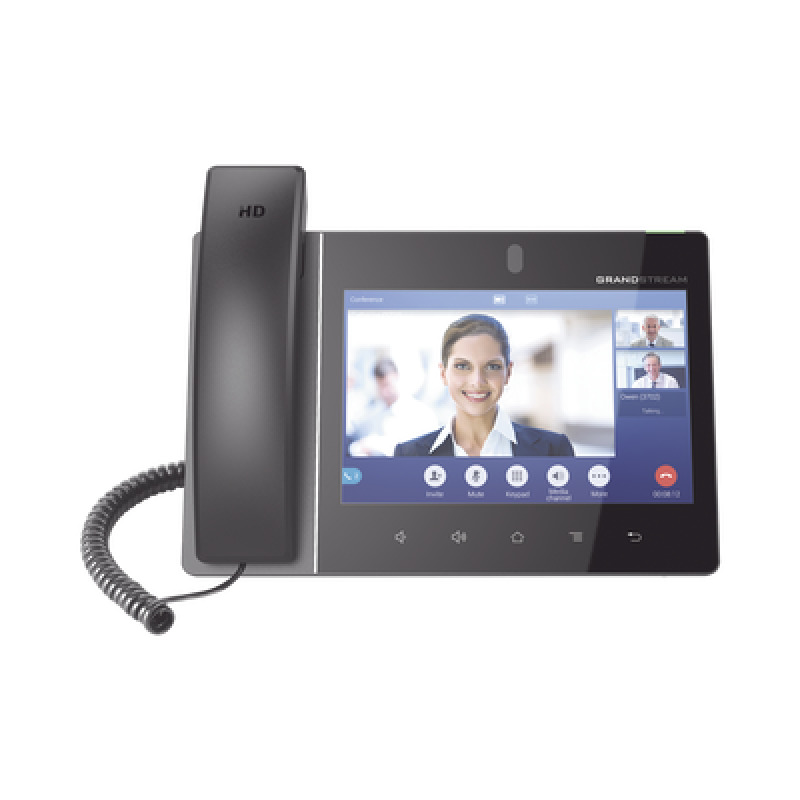 Video teléfono IP  empresarial Android con pantalla táctil 1280x800 hasta 16 líneas y 16 cuentas SIP