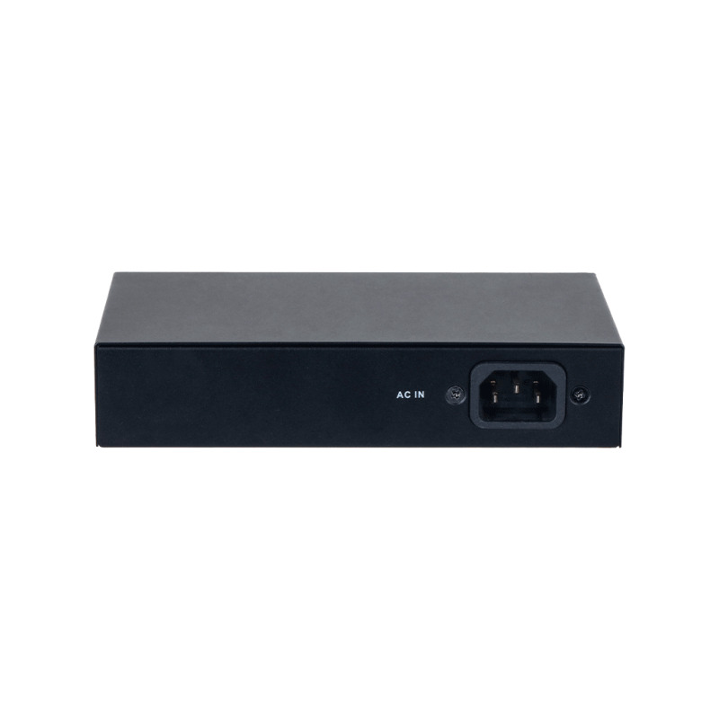 DAHUA DH-PFS3005-4GT-36 - Switch con 4 puertos Gigabit PoE y 1 puerto RJ45 10/100/1000 Mbps. Ofrece protección contra descargas eléctricas, ideal para alimentar dispositivos IP. Incluye fuente de poder integrada. image 4
