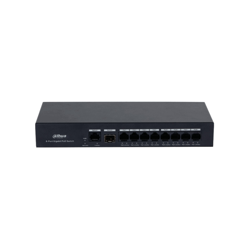 DAHUA DH-PFS3110-8GT-65 - Switch PoE inteligente con 8 puertos Gigabit, 60W de potencia total y switching de 20 Gbps. Ideal para alimentar y conectar dispositivos IP con protección contra descargas eléctricas. image 4