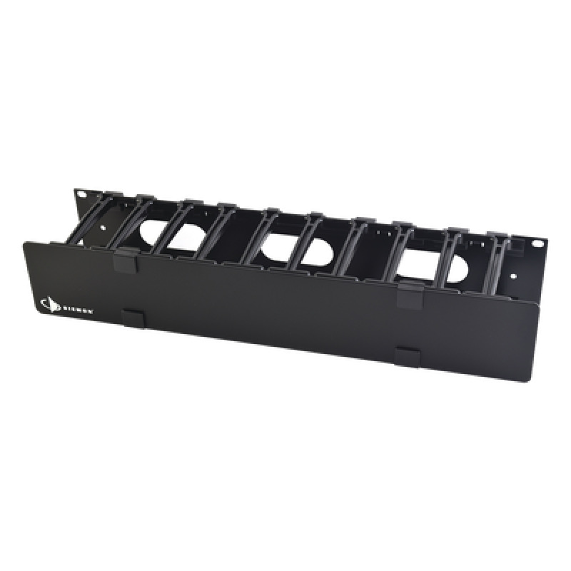 Organizador de Cable Horizontal RouteIT Sencillo Para Rack de 19in 4in de profundidad 2UR image 3