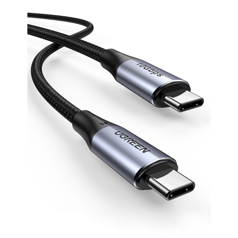 Cable USBC a USBC 32 Thunderbolt | 1 Metro | 240W | 10 Gbps | 480 Mbps | Soporta Video 4K60Hz| Chip EMarket Inteligente | Carcasa de Aluminio | Nylon Trenzado | Blindaje de 4 capas