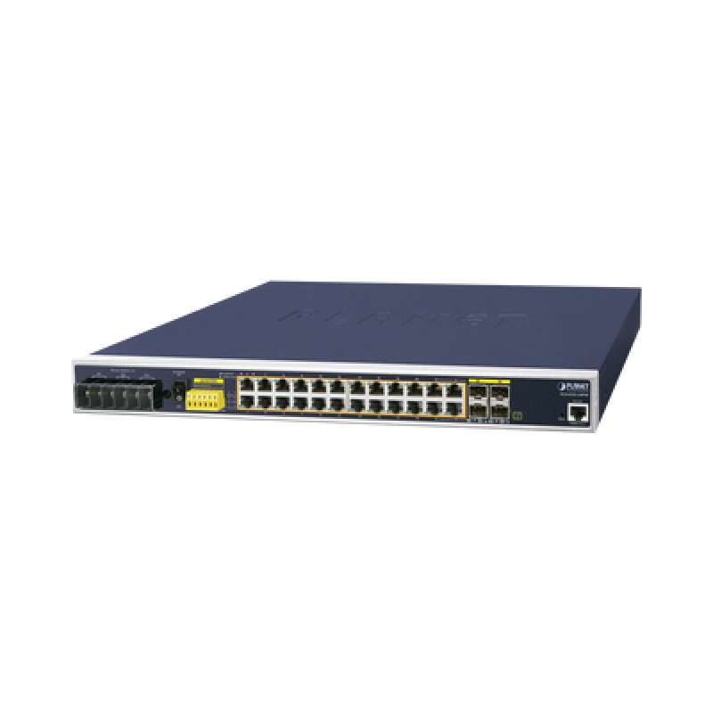 Switch PoE Industrial Capa 3 Con 24 Puertos PoE Gigabit  8023af/at 4 Puertos SFP Compartidos 100 / 1000X Soporta temperaturas extremas de 40  75C image 2
