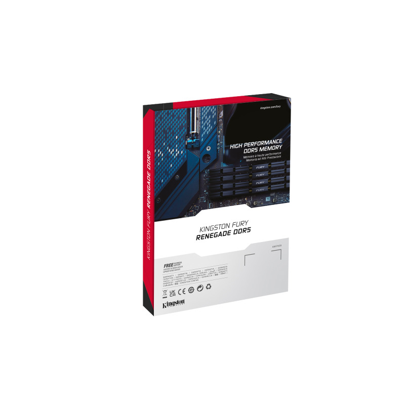 MEMORIA RAM KINGSTON DIMM DDR5 48GB 6000MT/S FURY RENEGADE SILVER XMP CL32 288PIN 1.35V C/DISIPADOR DE CALOR P/PC/GAMER/ALTO RENDIMIENTO (KF560C32RS-48) image 8