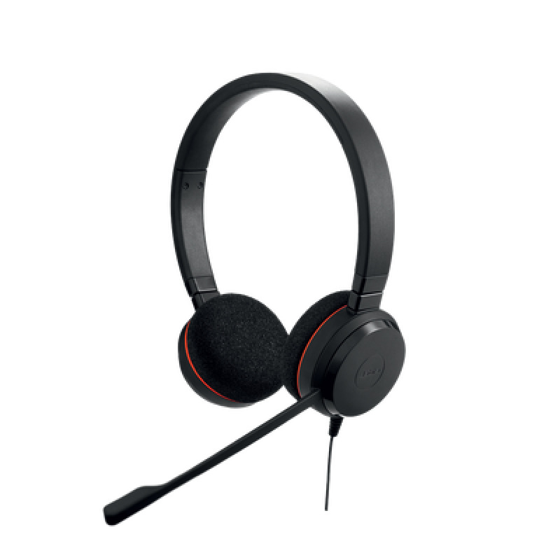 Jabra Evolve 20 Duo con conexión USB micrófono con cancelación de ruido de última generación configuración Plug and Play Certificación Microsoft Teams 4999823109