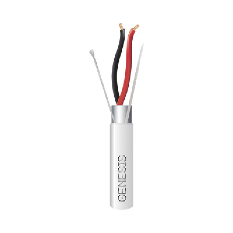 Bobina de 152 Metros de Cable / 2 x 16 AWG / BLINDADO / PLENUM / Color Blanco / Para Aplicaciones de Audio Seguridad y Control image 2