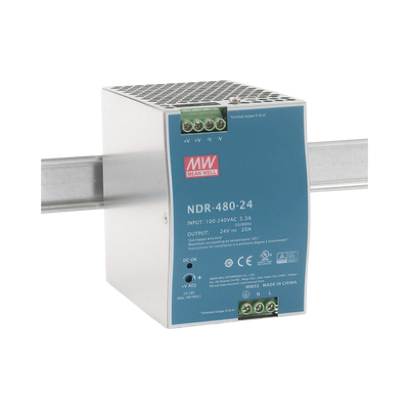 Fuente de Poder Industrial de 480W salida 24 Vcc para montaje en Riel Din image 2