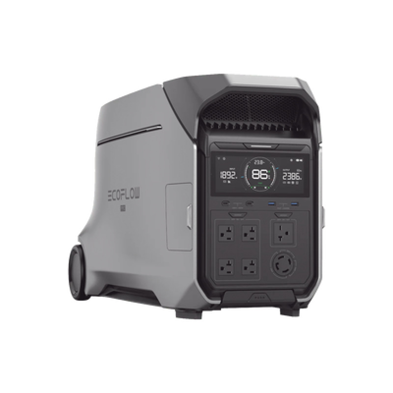 Estación de Energía Portátil DELTA PRO 4096Wh Litio LFP / 5 AC 4000W 8000W Pico / 2 USBC 100W / Capacidad para Aumentar Respaldo / Cargador de Coche 10A a 126V / Conectividad WiFi y Bluetooth App / Carga Solar 2600W Max 2 Puer