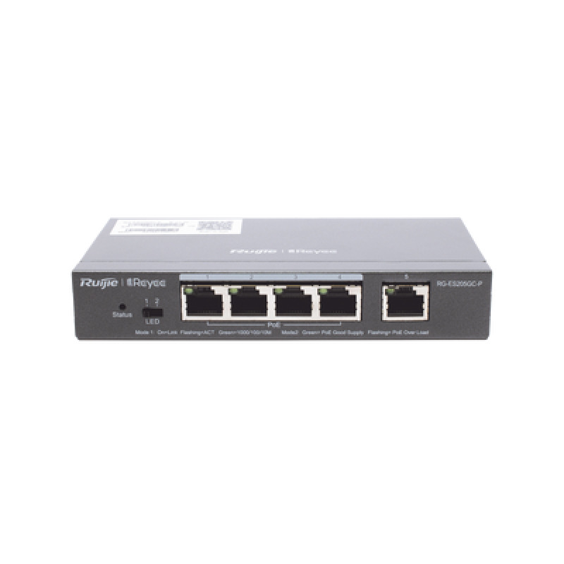 Switch Administrable PoE con 5 puertos Gigabit 4 PoE 8023af/at gestión gratuita desde la nube 54w image 2