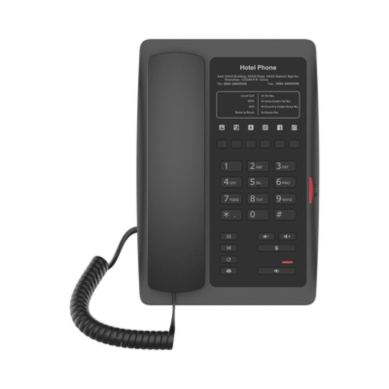 Teléfono IP WiFi para Hotelería profesional con 6 teclas programables para servicio rápido Hotline plantilla personalizable con PoE