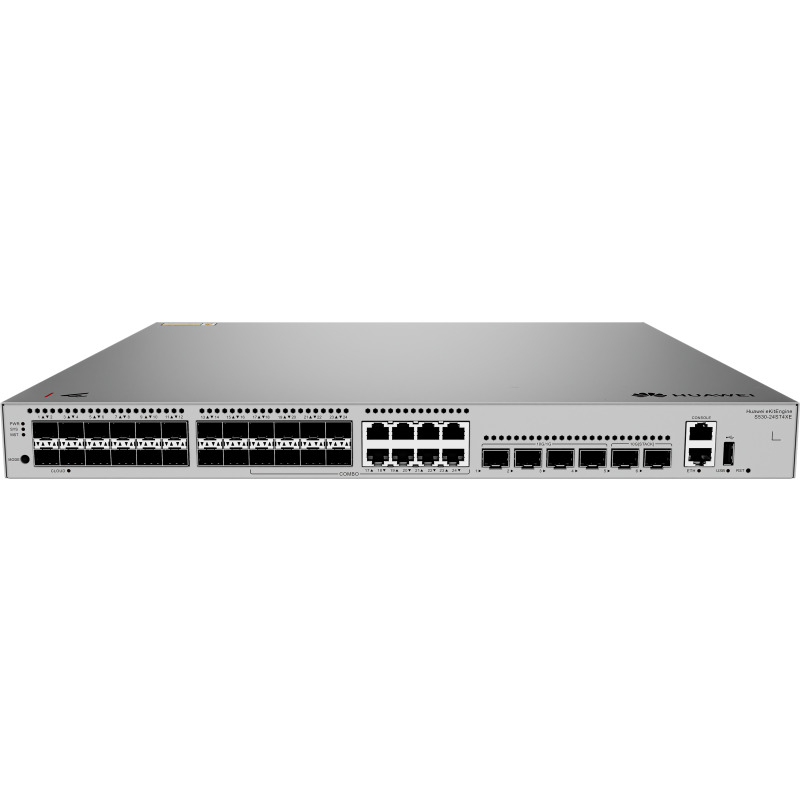 Switch Empresarial Core Gigabit Administrable  Capa 3 / 24 puertos 1GE SFP  Combo con 8 Puertos 10/100/1000 Mbps / 4 Puertos 10GE SFP Uplink / 2 Puertos 10GE SFP Stack / ERPS / Ruteo Dinámico RIP OSPF ISIS y BGP  / iStack / Administraci