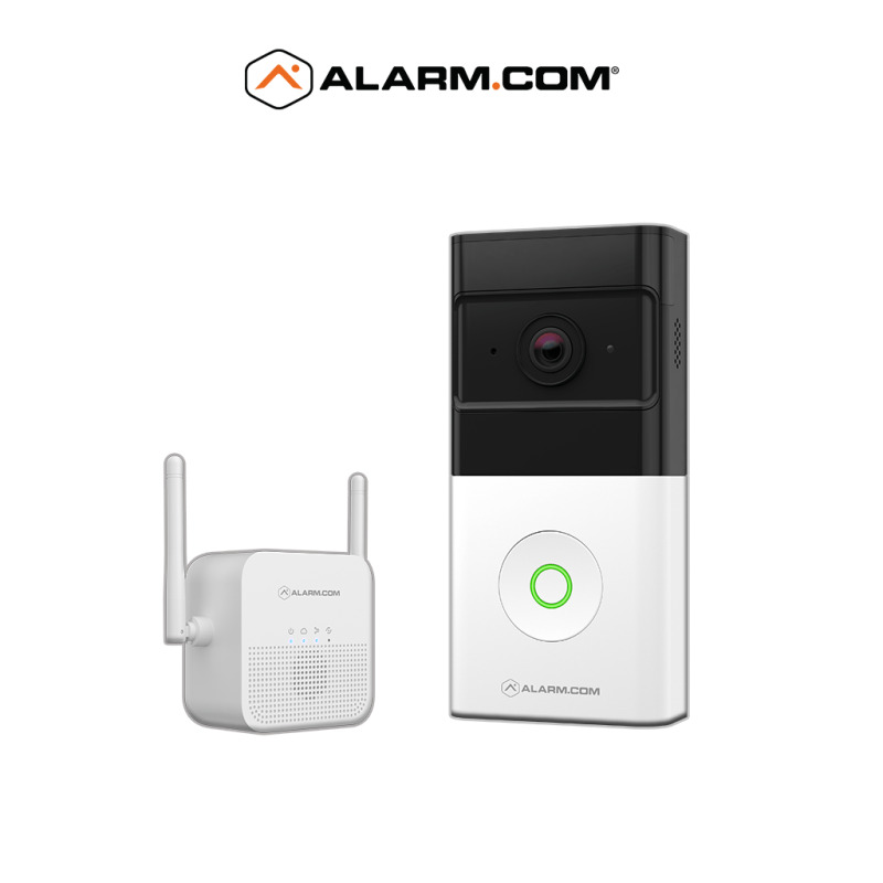 ALARM.COM VIDEO PORTERO CON TIMBRE - Timbre Inteligente  con vídeo Portero  Inalámbrico de  alarm.com /Wi-Fi / IP66 /1080P / 160° apertura horizontal. Batería incluida. #Alarm.com