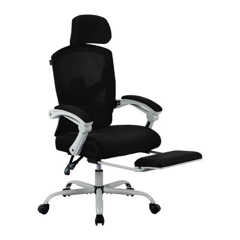 SILLA GAMER BALAM RUSH BOLT NOU G / HASTA 130 KG / INCLINACION 140 GRADOS / PISTON CLASE 3 / REPOSAPIES ACOJINADO / COJIN CERVICAL / CABECERA ADAPTABLE / GRIS / BR-940559 image 2