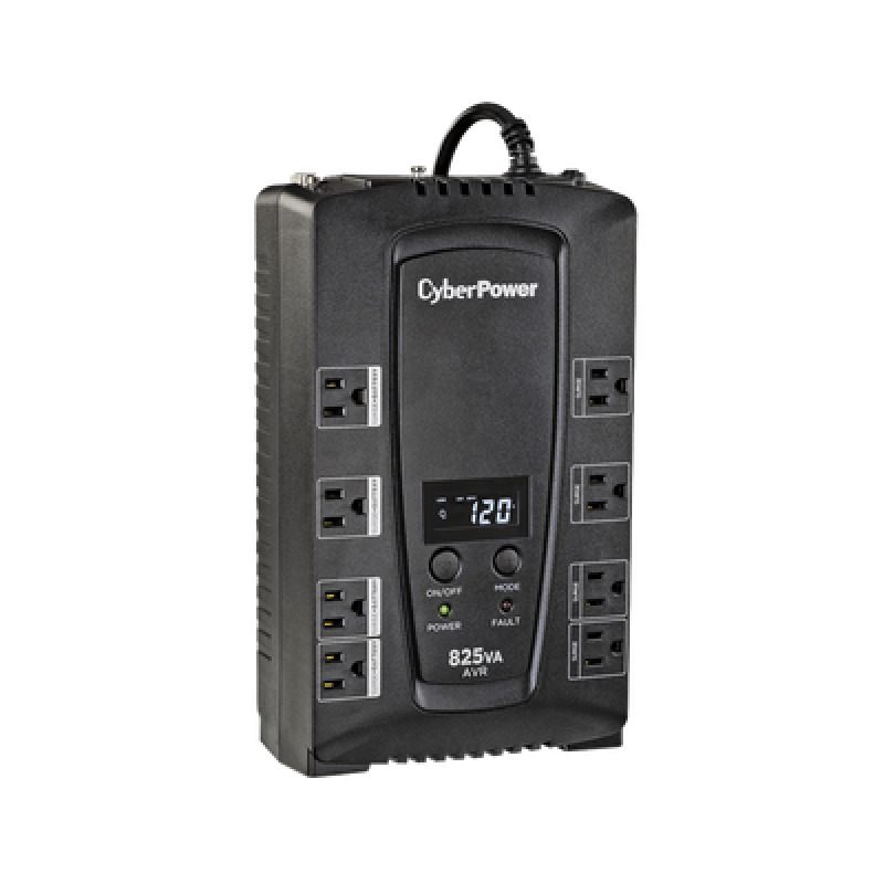 UPS de 825 VA/450 W Topología Línea Interactiva Entrada 120 Vca NEMA 515P Tipo Gabinete Compacto Con 8 Tomas NEMA 515R