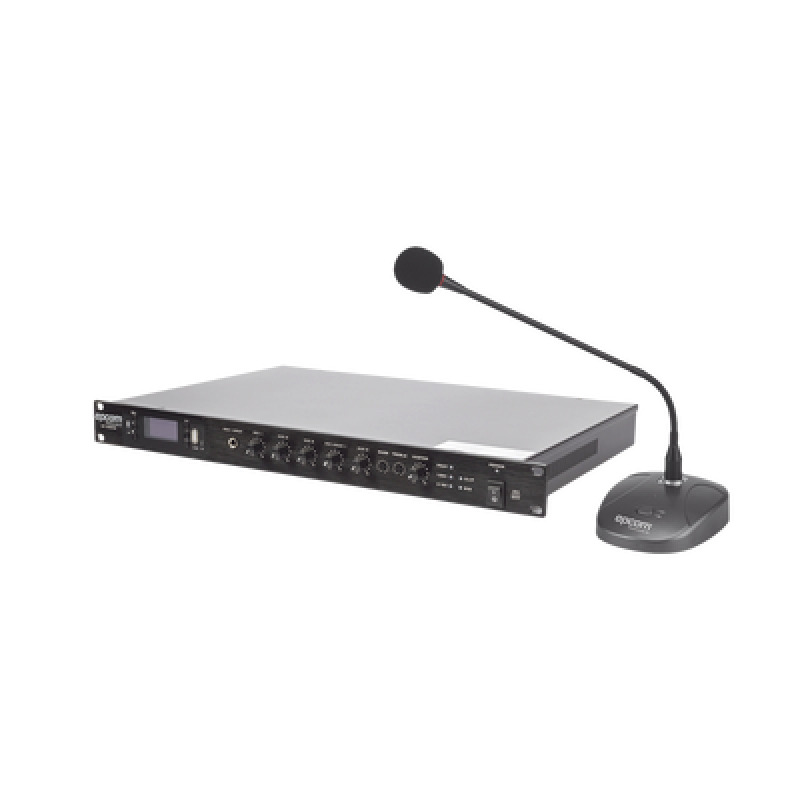 KIT de Amplificador de 120W Modelo SF120DTB | más Micrófono de Escritorio Modelo SF621A