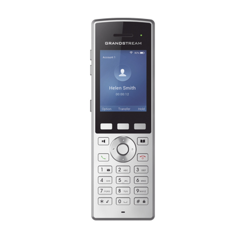 Teléfono WiFi portátil empresarial con 2 lineas y cuentas SIP Bluetooth y botón Pushtotalk