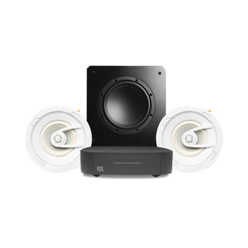 KIT Amplificador VSSL A1X | 2 Bocinas de Techo TruAudio G72 | Subwoofer SS10