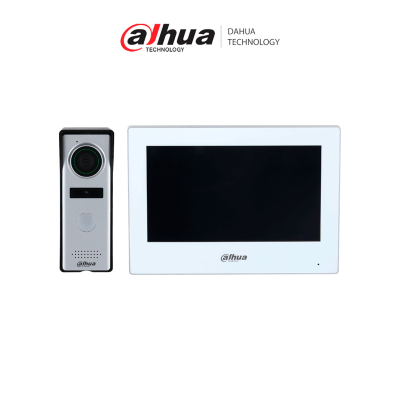 DAHUA DHI-KTH01 - Kit de Videopotero Hibrido/ Frente de Calle Analogico con Camara de 1.3 MP/ Monitor Touch de 7 Pulgadas WiFi/ 4 Hilos al Frente de Calle/ Llamada en Grupo/ 6&1 E&S de Alarma/ Soporta Camaras IP/ #LoNuevo  image 2