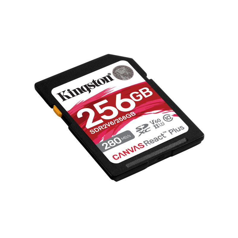 MEMORIA FLASH SD KINGSTON SDXC CANVAS REACT PLUS 256GB 280R/150W UHS-II U3 V60 (SDR2V6/256GB) image 2
