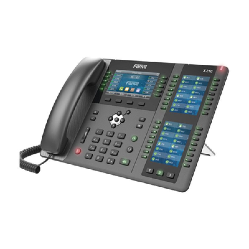 Teléfono IP ideal para recepción hasta 20 líneas SIP PoE 106 botones DSS Bluetooth integrado para diademas puertos Gigabit soporta recepción video