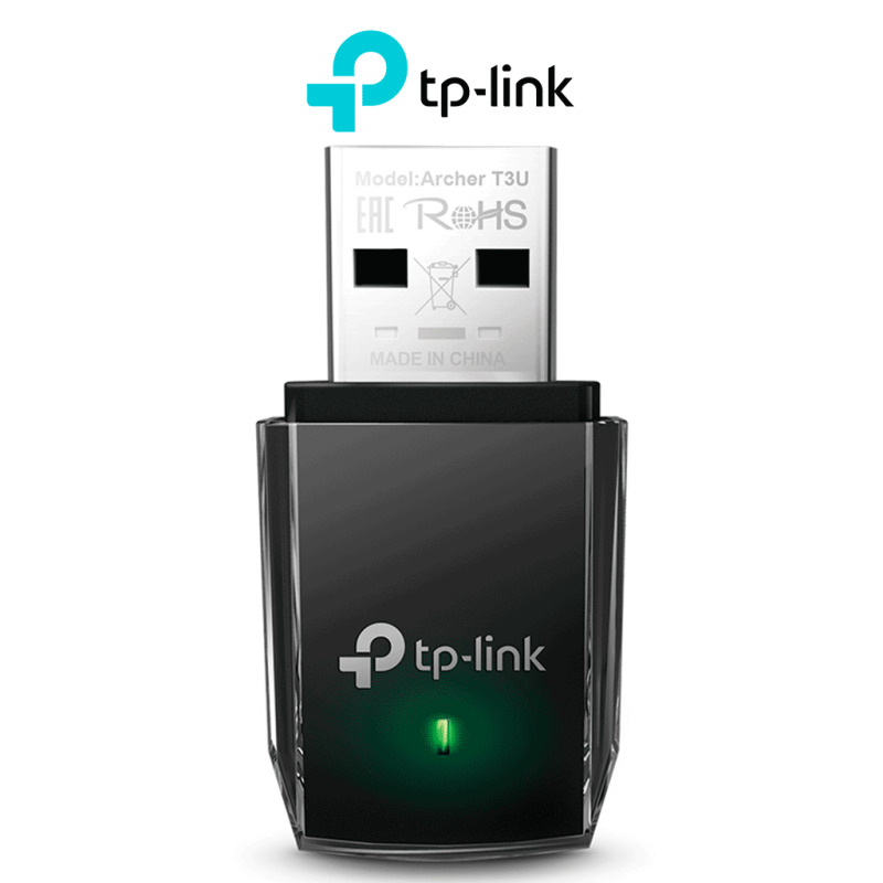 TP-LINK ARCHER T3U - Adaptador USB Mini Doble Banda Inalámbrico AC1300 , AC1300 (400 Mpbs en la banda de 2.4GHz y 867 Mbps en la banda de 5GHz) de velocidad inalámbrica con la próxima generación de Wi-Fi - 802.11ac , MU-MIMO , Puerto USB 3.0.