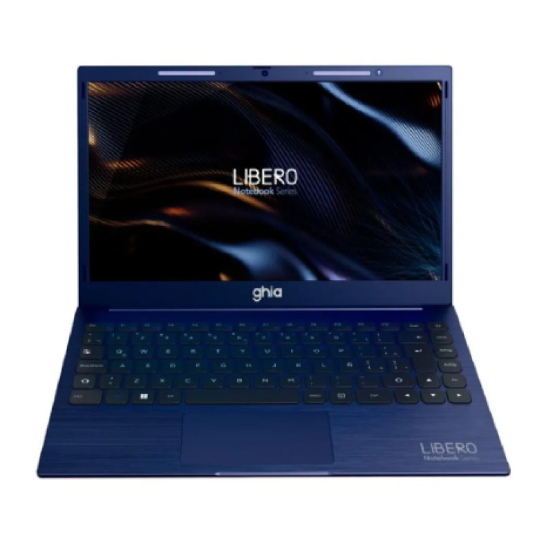 NOTEBOOK GHIA LIBERO, 14 PLUG, HD, INTEL CELERON N4020C DUAL CORE 1.10 GHZ, RAM 8GB, SSD 256GB, CAMARA FRONTAL 1.0 MPX, WIFI-BT, HDMI, WIN 11, COLOR NAVY BLUE