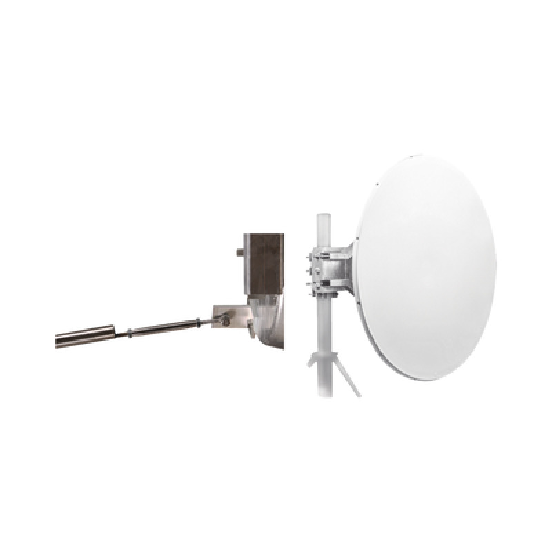 Antena direccional de Alto Rendimiento 4 ft Frecuencia de 49 a 61 GHz Alto Aislamiento al Ruido Ganancia de 35 dBi Soporte de acero inoxidable polaridad en 90  y 45  incluye montaje