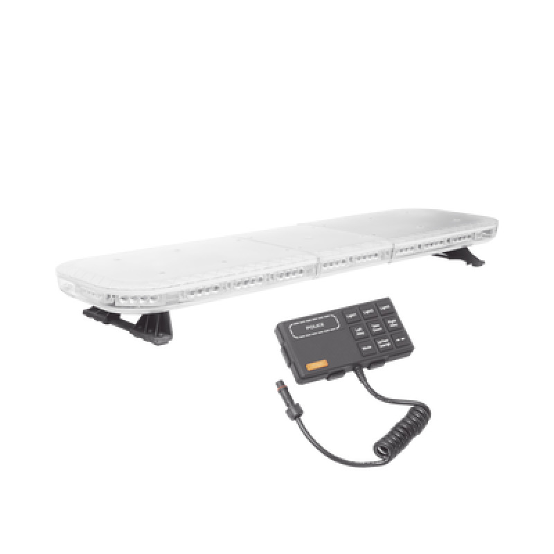 Barra de luces de 47 rojo/azul 88 LED con control de tráfico en color ámbar ideal para equipar unidades de seguridad publica image 2