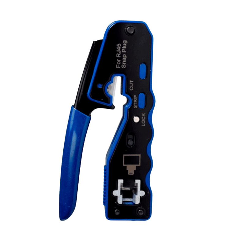 TCE LN-NET-EP670 - Herramienta de Corte y Terminado de Plugs Pass Through RJ45, Acero al Carbón y Mango Ergonómico ABS + TPR.