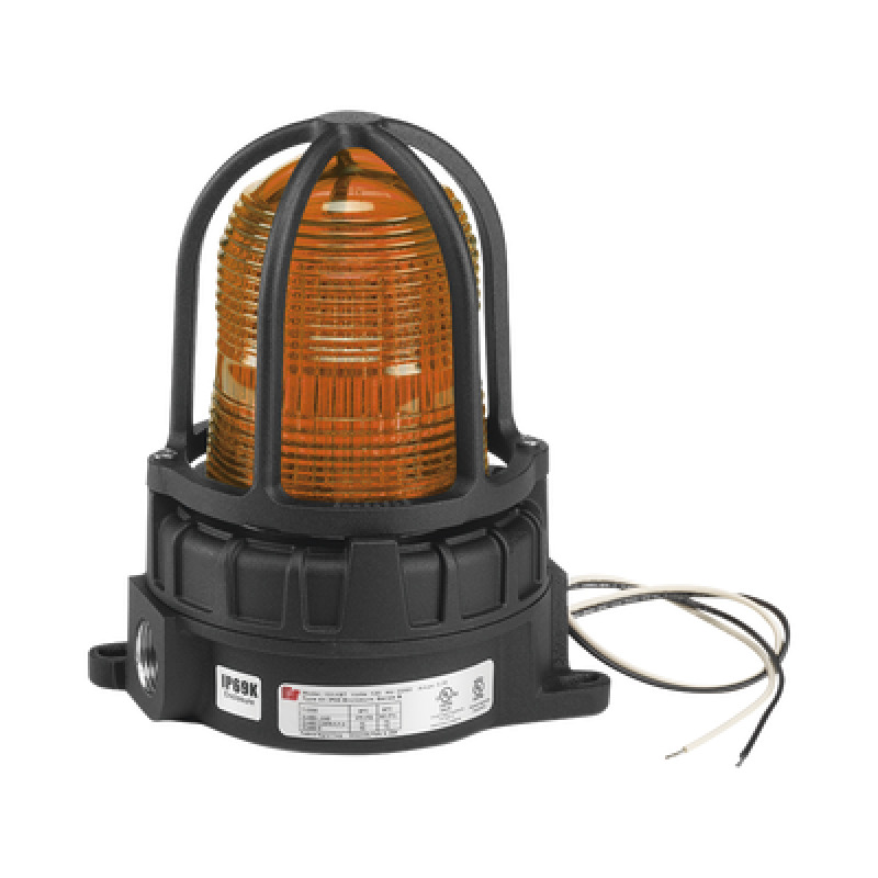 Luz de advertencia LED para ubicaciones peligrosas montaje para superficies 24 VCD color Ámbar