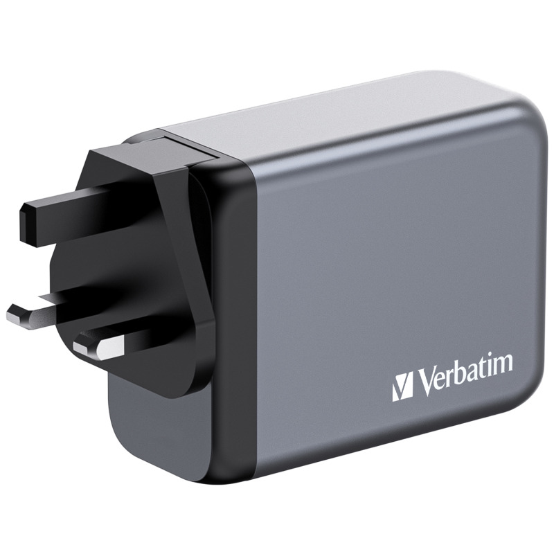 Cargador de pared Verbatim GaN de 200 W combina dos puertos USB-C PD 100 W, un puerto USB-C PD 65 W y un puerto USB-A QC 3.0 image 8