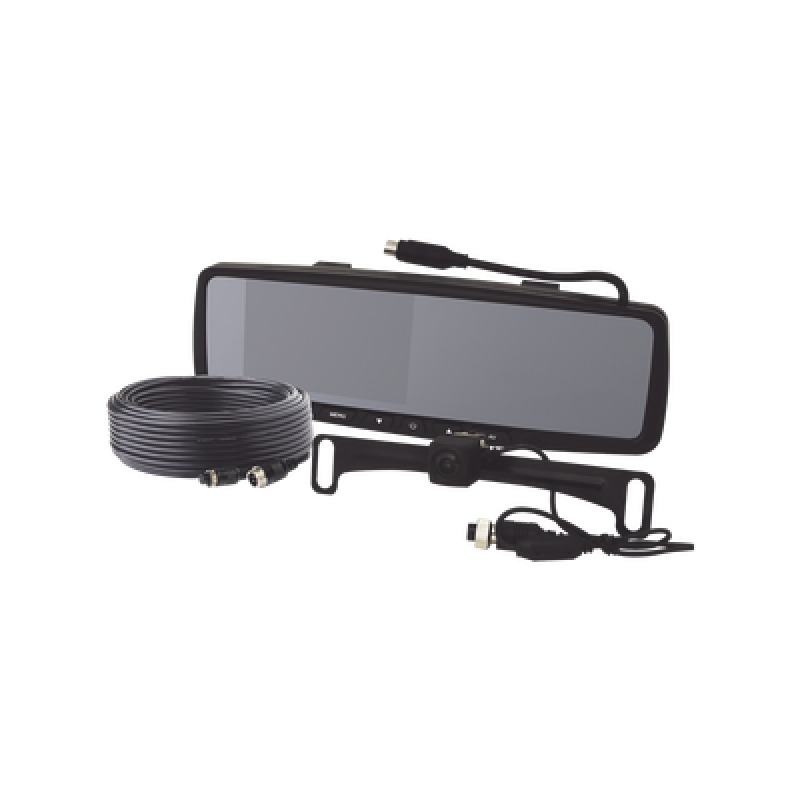 Sistema alámbrico de reversa con cámara y monitor de 43 pulgadas Incluye cámara para placa de  170