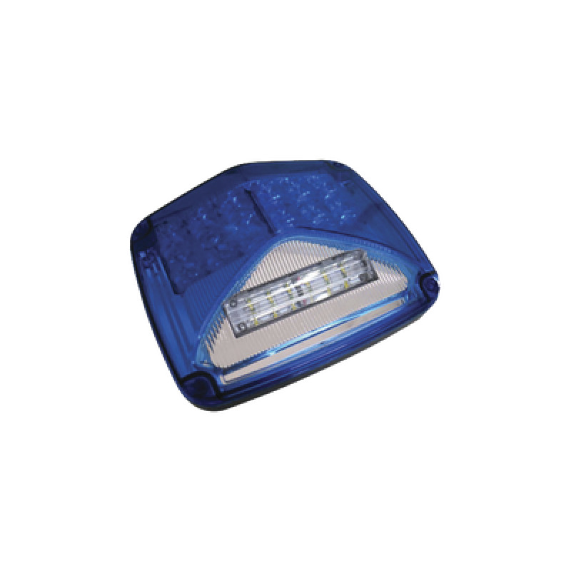 Luz de advertencia de 8 X 6 Color Azul Con Luz de Trabajo Clara Ideal para Ambulancias